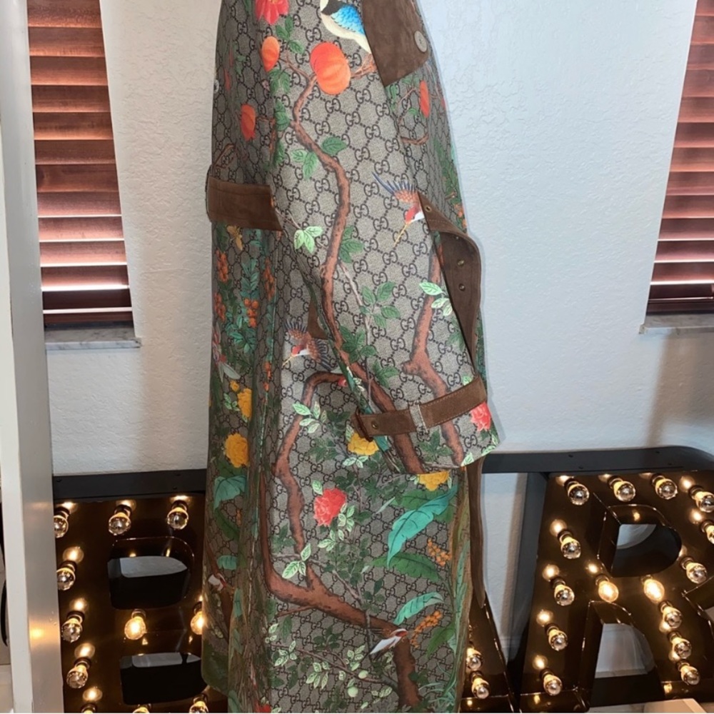 Gucci GG Supreme Tian Trench Coat Size 40 - Picture 6 of 15